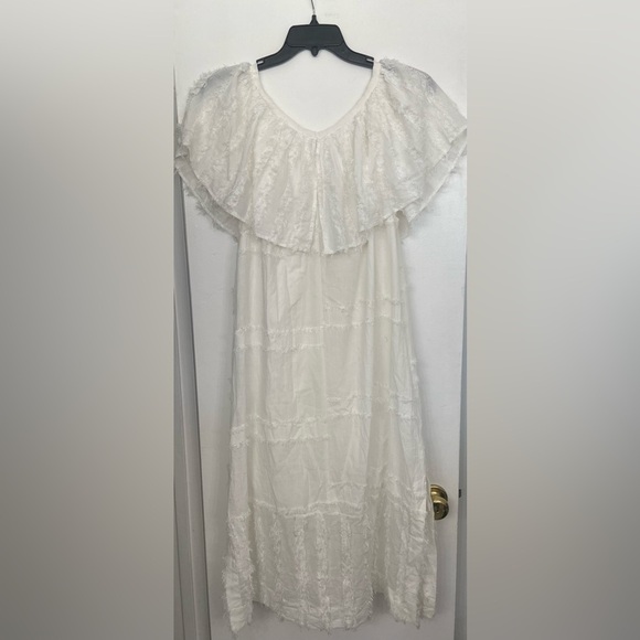 Mirth Capri Maxi Dress White Fringe Size XL - Picture 3 of 10
